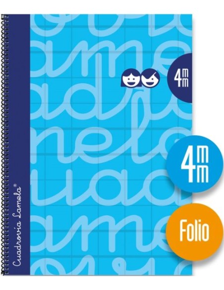CUADERNO ESPIRAL Fº 80H 90G 4MM AZUL CUADROVIA EXTRADURA